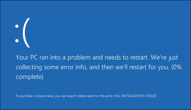 Your PC ran into a problem and needs to restart Your PC ran into a problem and needs to restart